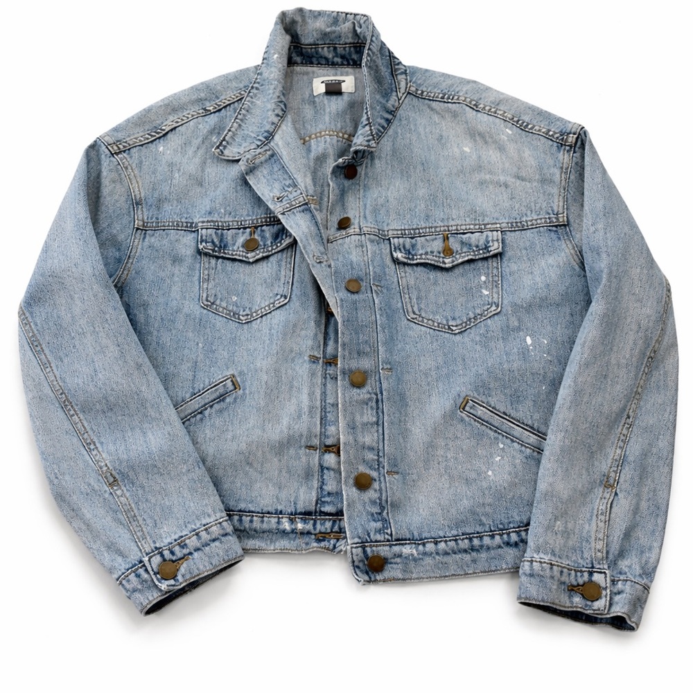 Old Navy Jean jacket women’s distressed‎ oversized XXL plus size jacket jacket